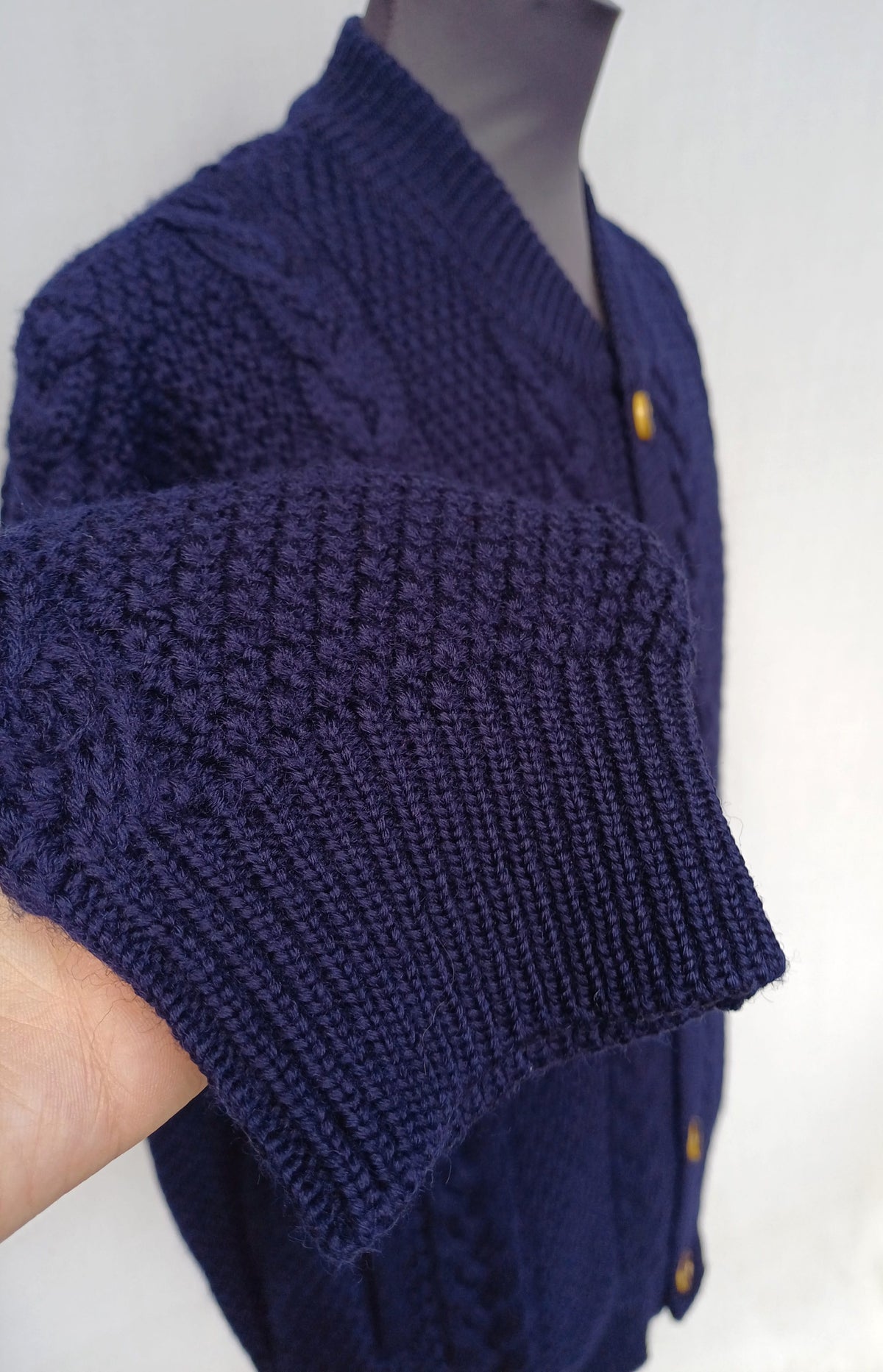 Vintage Hundt Modell Germany Button Knit Cardigan Size 52 Fits Mens L