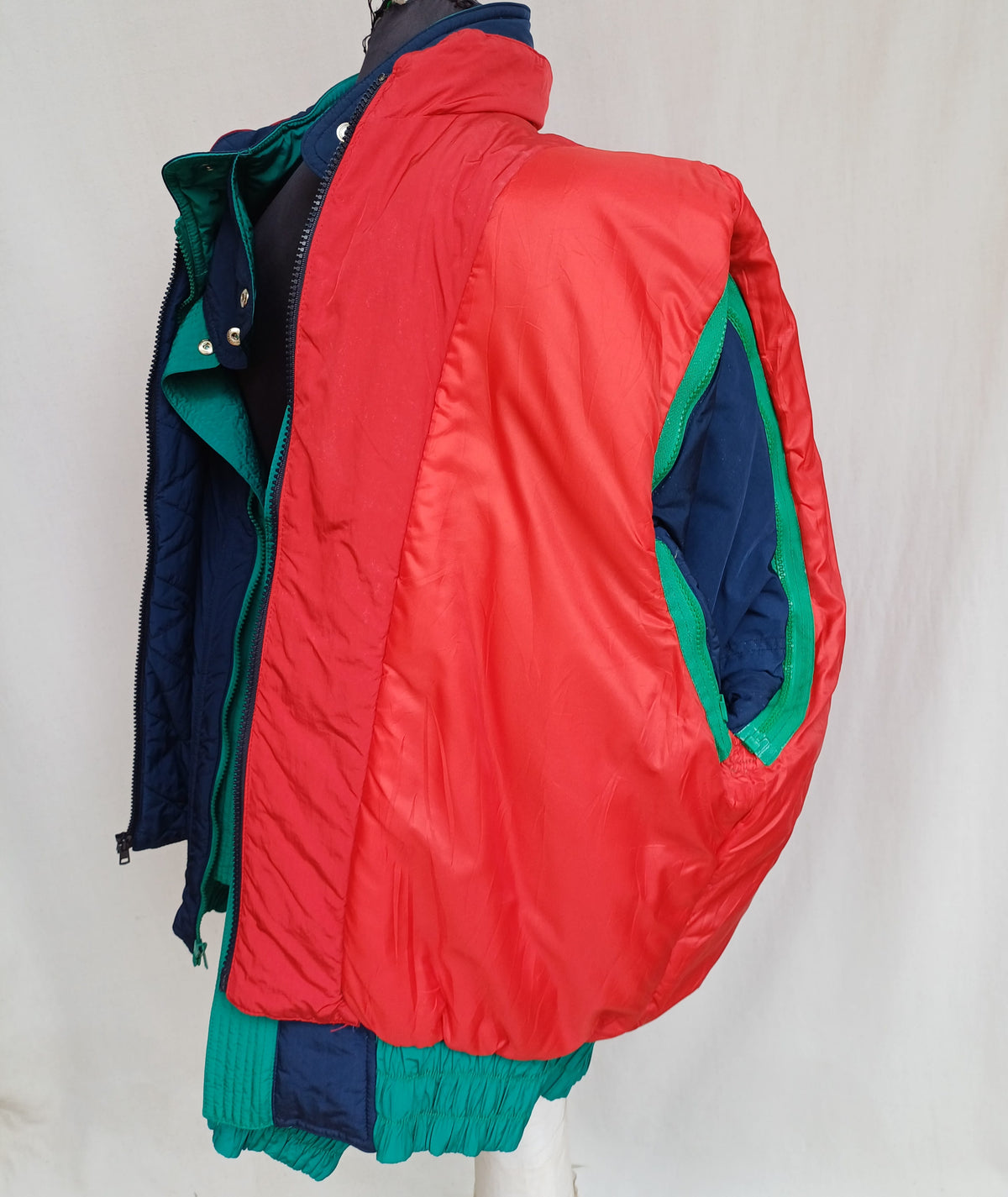 Vintage 90s Daniel Hechter Double Zipper Padded Ski Jacket Size 48/Mens S/M