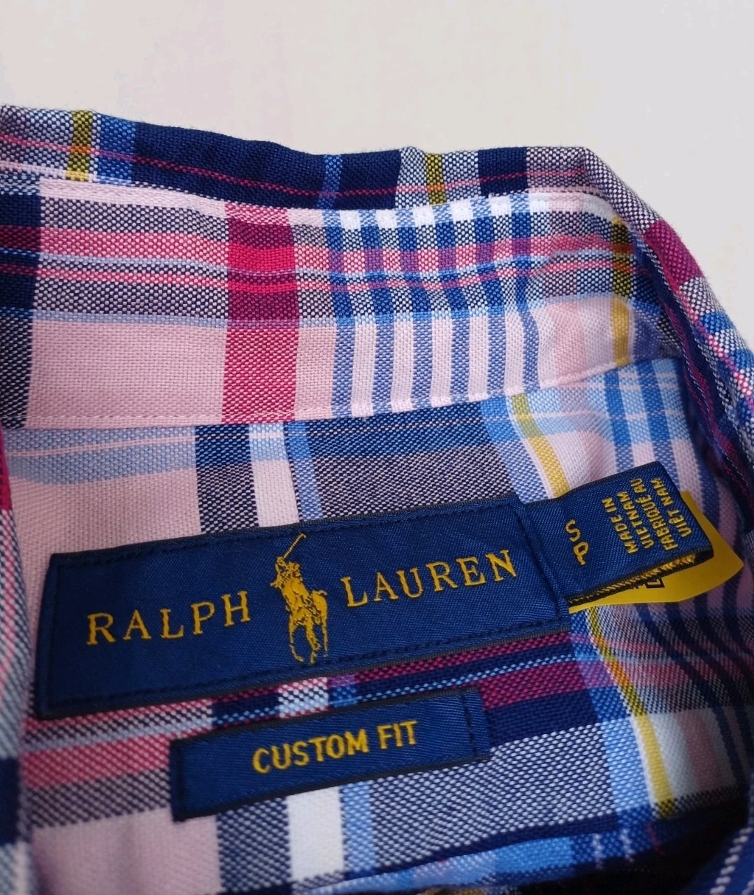 Ralph Lauren Custom Fit button-Up Check Long Sleeve shirt Mens S