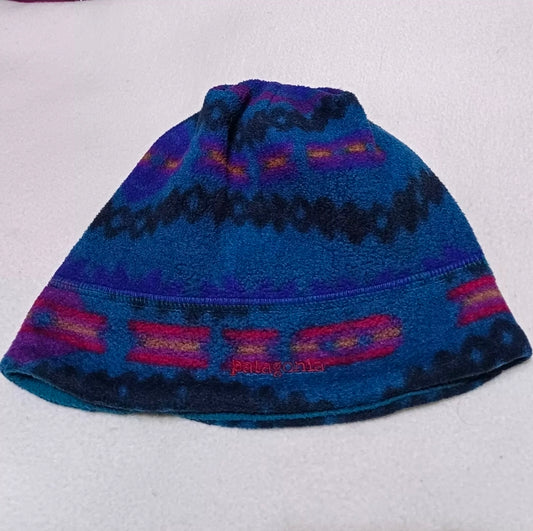 Vintage Patagonia Aztec Fleece Winter Beanie Hat Size Adult M