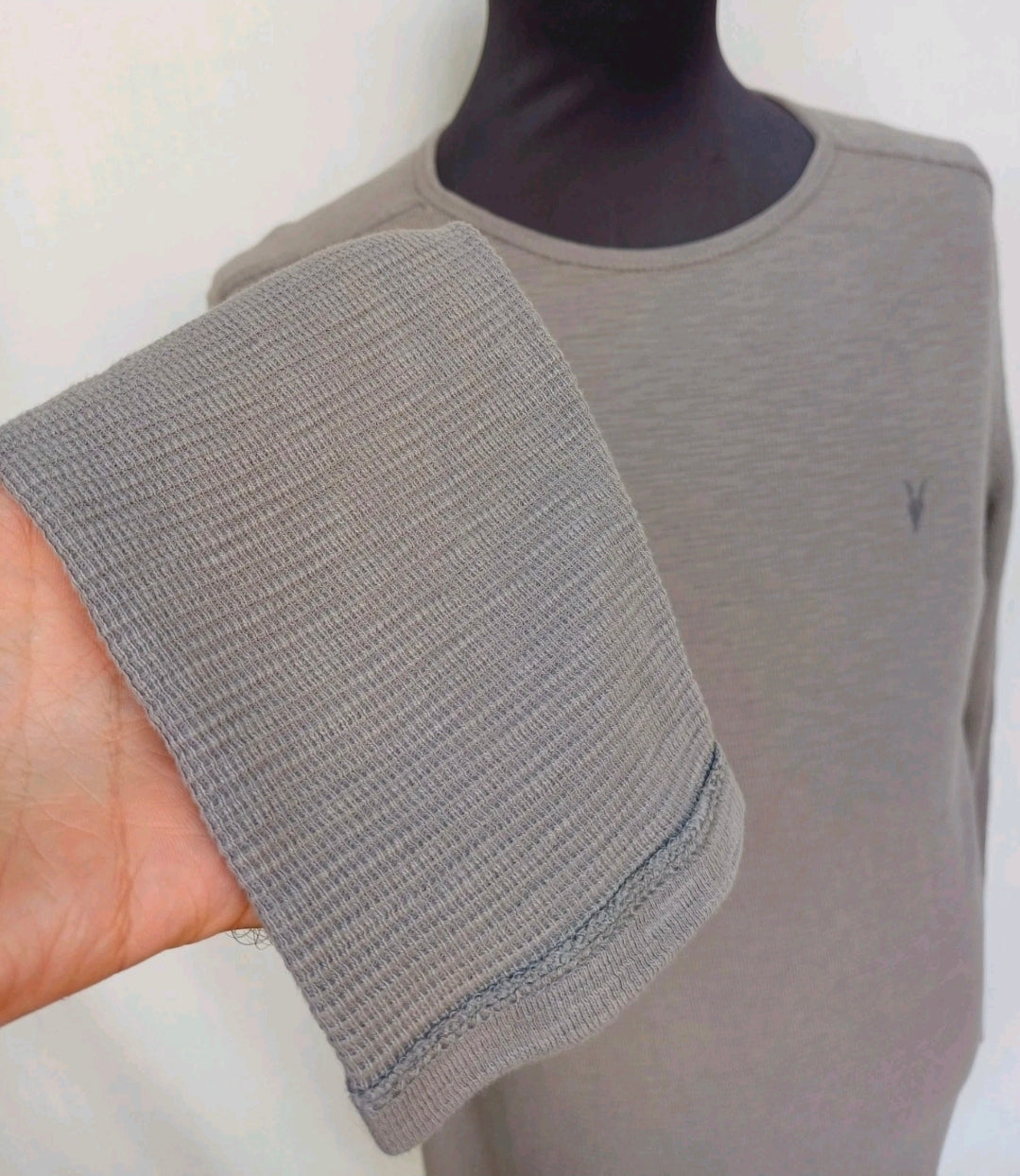 Allsaints Clash Long Sleeve Crew Neck Cotton Pullover Jersey Mens S