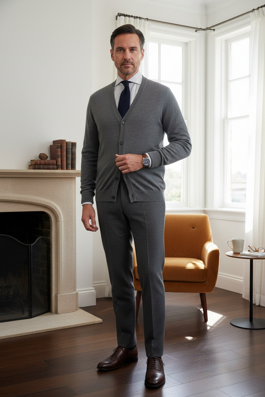 Hugo Boss Slim Fit 100% Wool Button Cardigan Sweater Size Men M