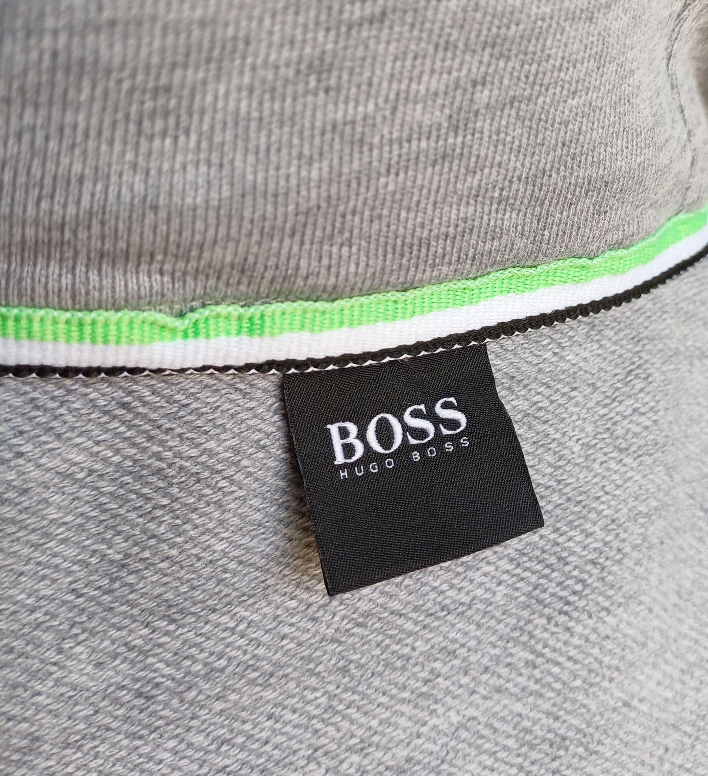 Hugo Boss Zip Cotton Pullover Hoodie Mens L/Fits M