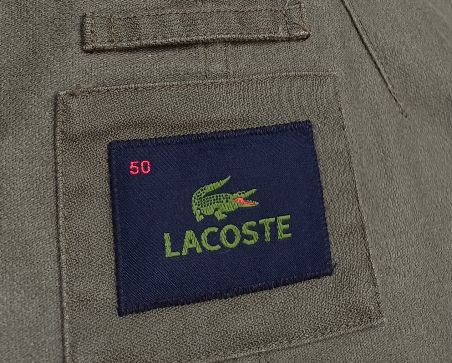 Lacoste Zip/Button Multi-Pockets Field Mens Hooded Jacket EU 50/Mens M/L