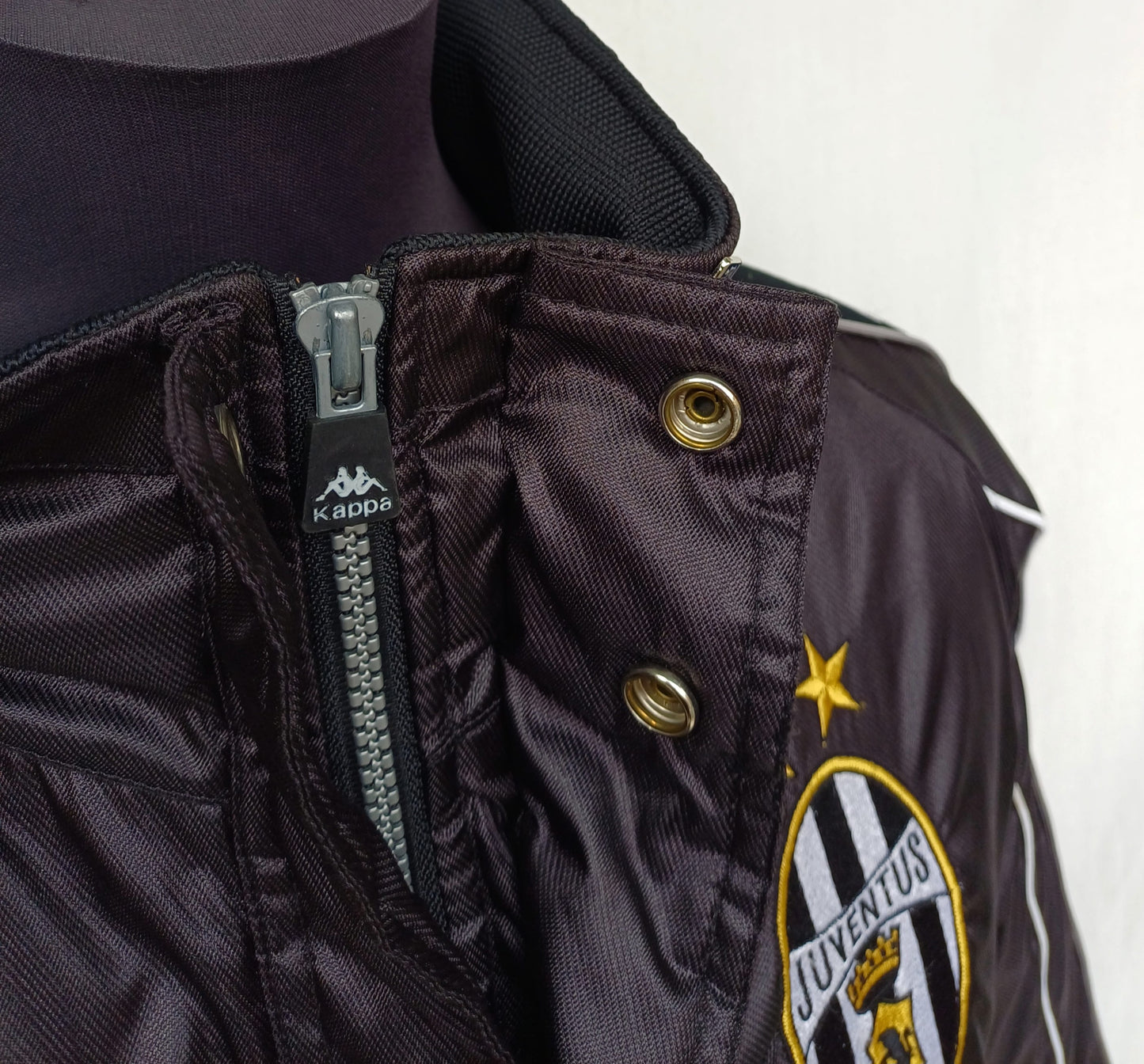 Vintage 90s Juventus Kappa Hooded Bench Coat Mens S
