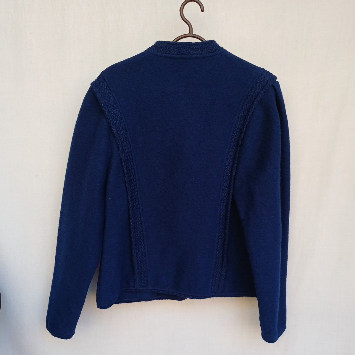 Vintage 90s Geiger Womens Pure Wool Knit Button Jacket Size 42/Large