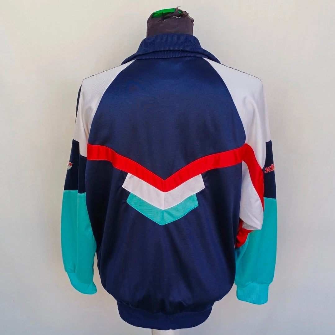 Vintage 90s Adidas Trefoil Logo Zip Track Top Jacket Mens M