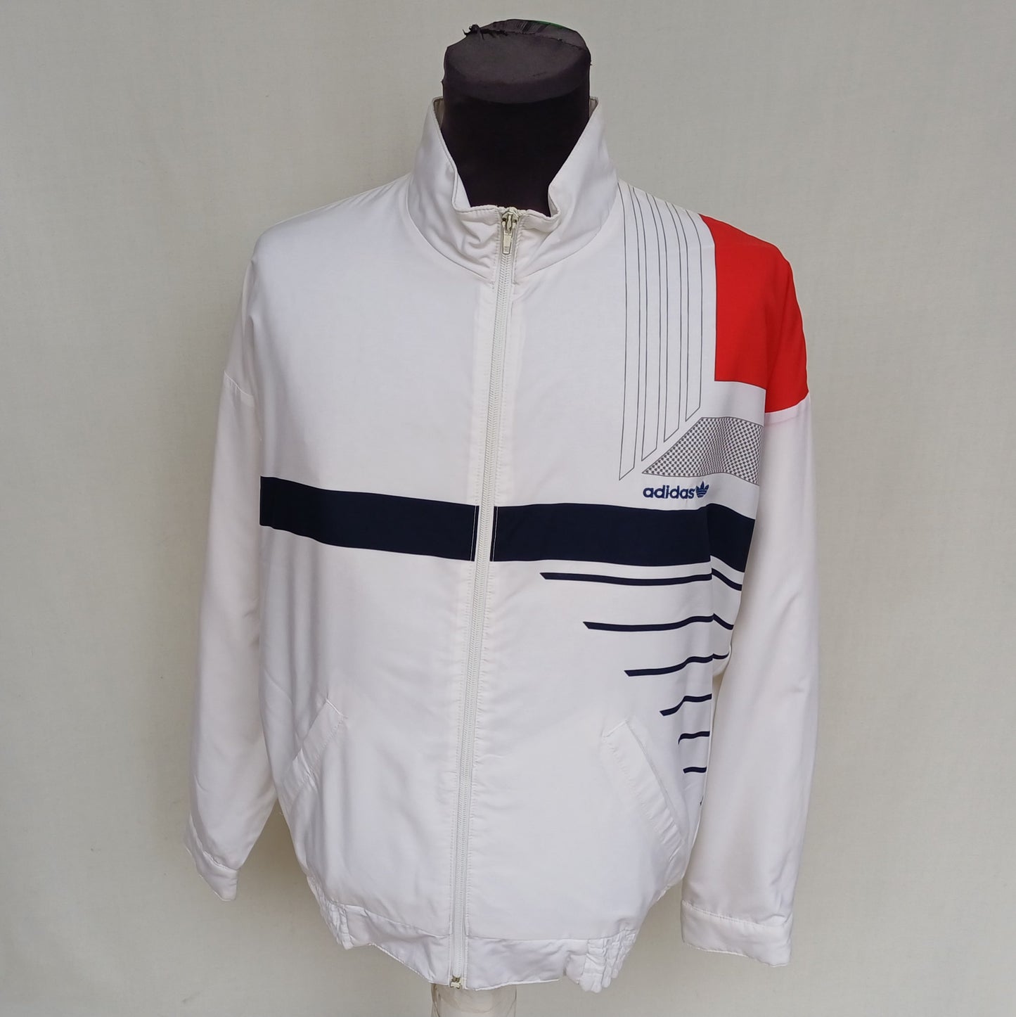 Vintage 80s Adidas Ivan Lendl Zip Track Top Jacket Mens S