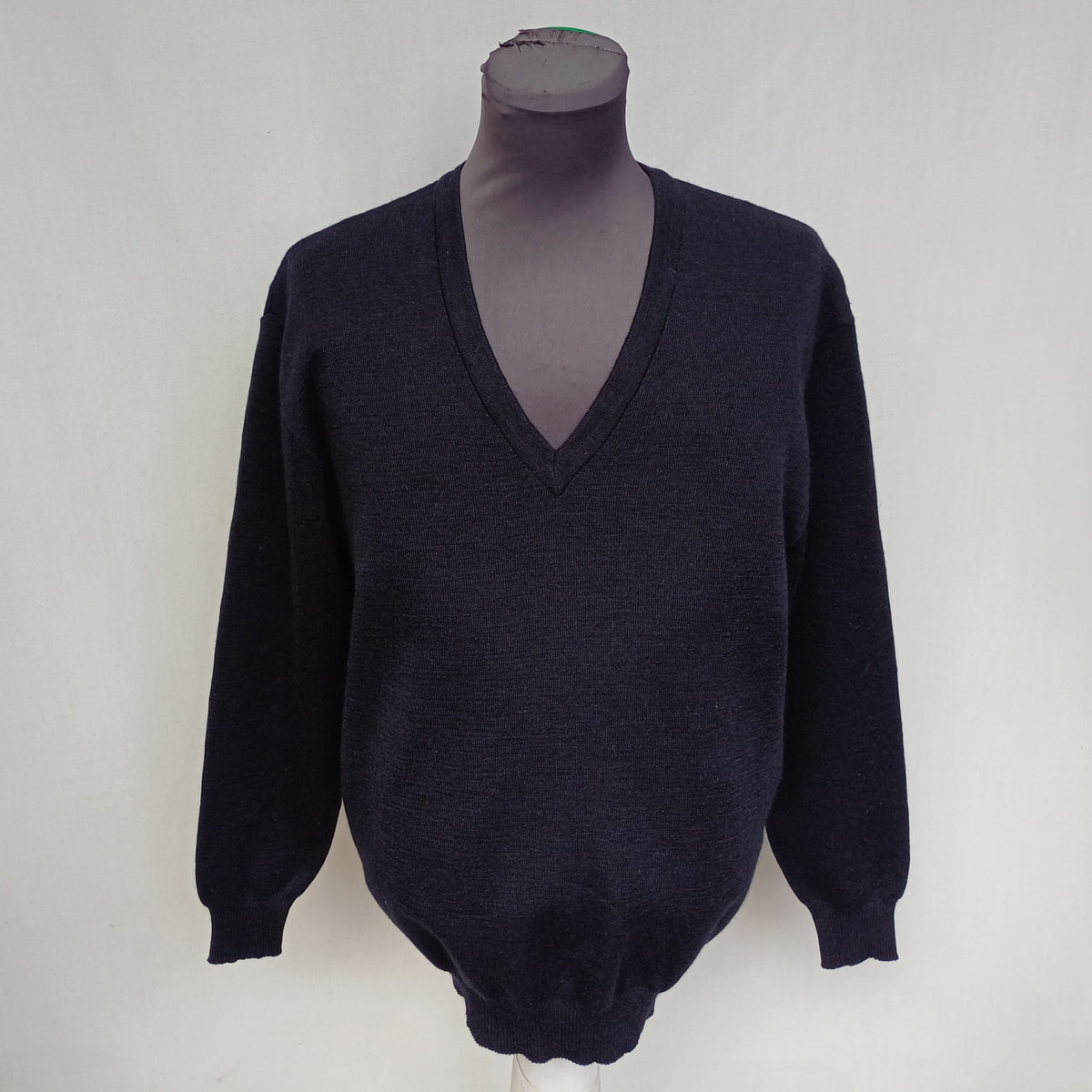 Saint James Wool V-neck Pullover Sweater Size EU 52/Mens L
