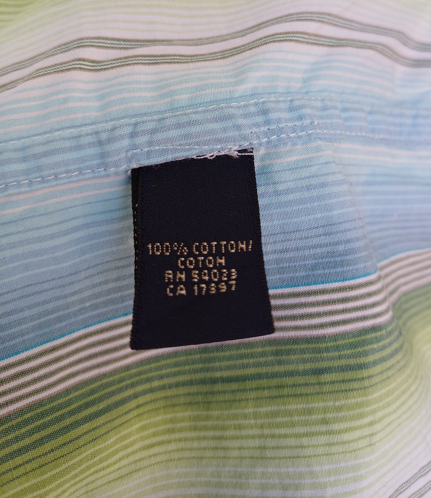 Banana Republic Cotton Striped Button-Up Shirt Mens M