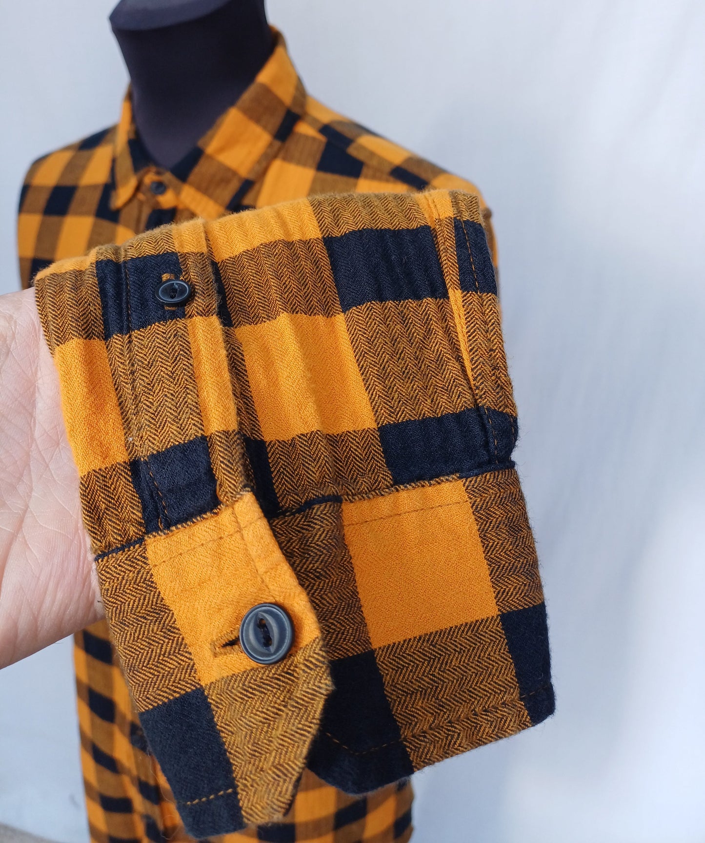 Pull & Bear Buffalo Check Cotton Button Up Shirt Mens M