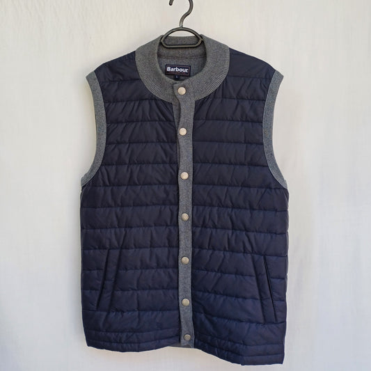 New Without Tags Barbour Weather Comfort Essential Quilted Snap Vest Mens L