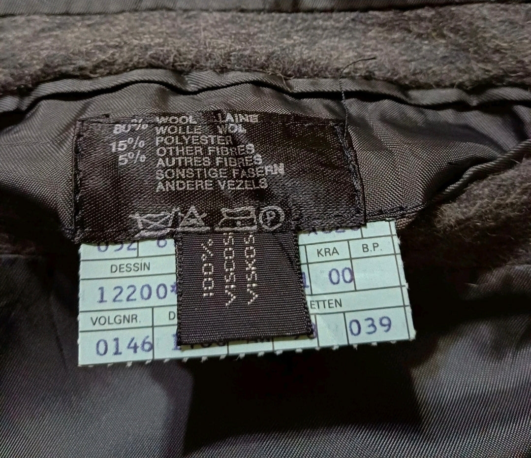 Vintage All Weather Tirol Loden Mens Wool Button Coat Long Overcoat Size 52