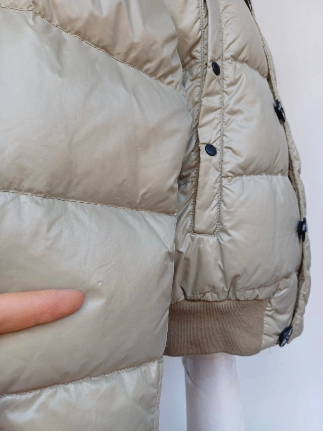 Moncler Bulgarie Real Fur Ski Zip/Button Quilted Puffer Down Jacket Size 2/Mens M