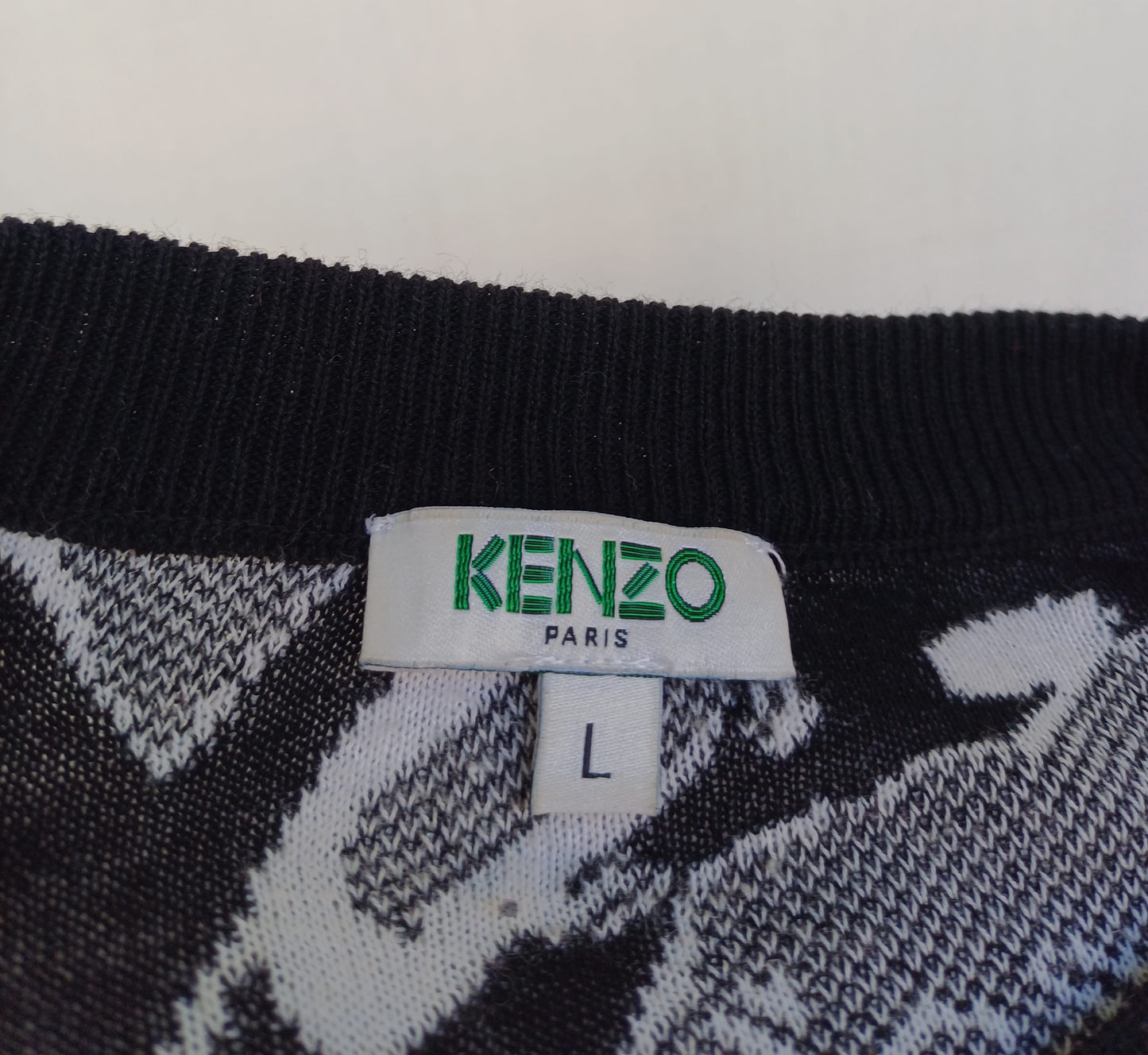 Kenzo Crew Neck Graphic Cotton Pullover Sweatshirt Mens L