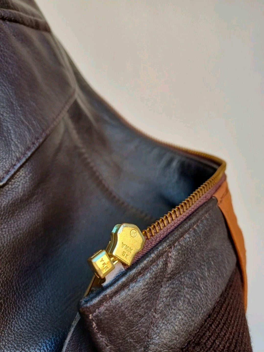 New Without Tags US Wings A-2 Goat Skin Leather Flight Bomber Jacket Dark Brown Mens 2XL