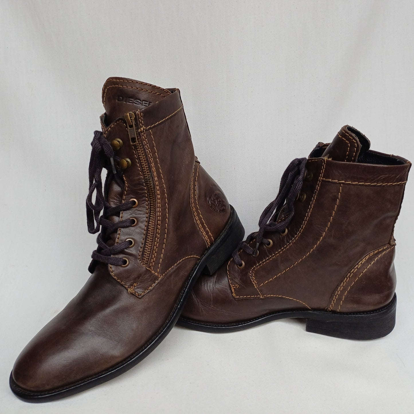 Diesel Men's Genuine Leather Boots Size EU 44