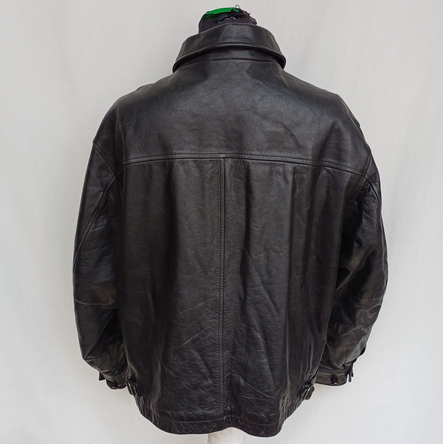 Vintage GAP Padded Quilted Lining Leather Jacket Mens L