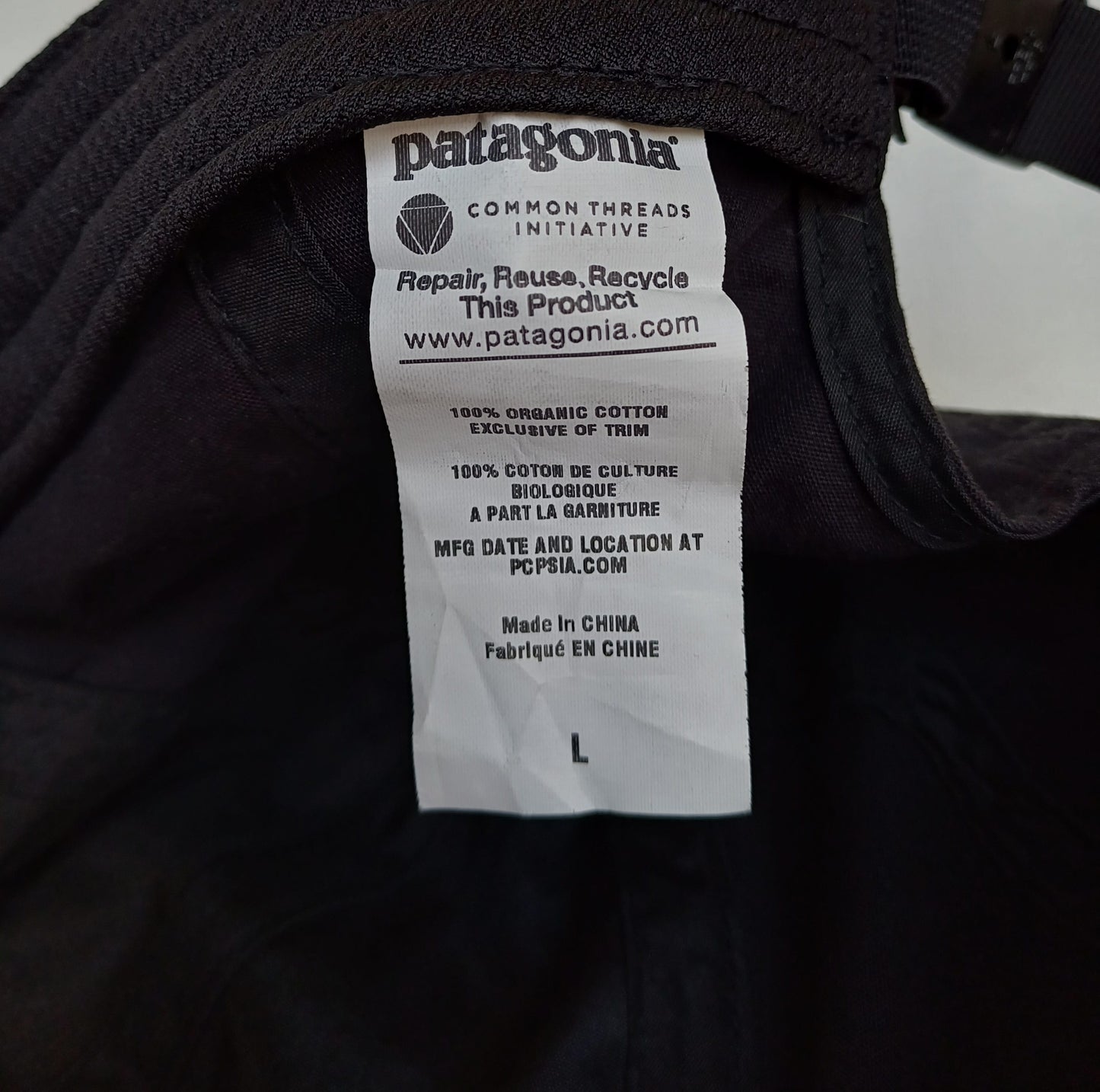 Patagonia Organic Cotton Baseball Cap/Hat Mens L