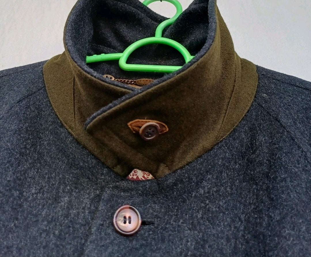 Schneiders Salzburg Mens Wool/Alpaca Button Coat Long Overcoat EU 52/US-UK 44