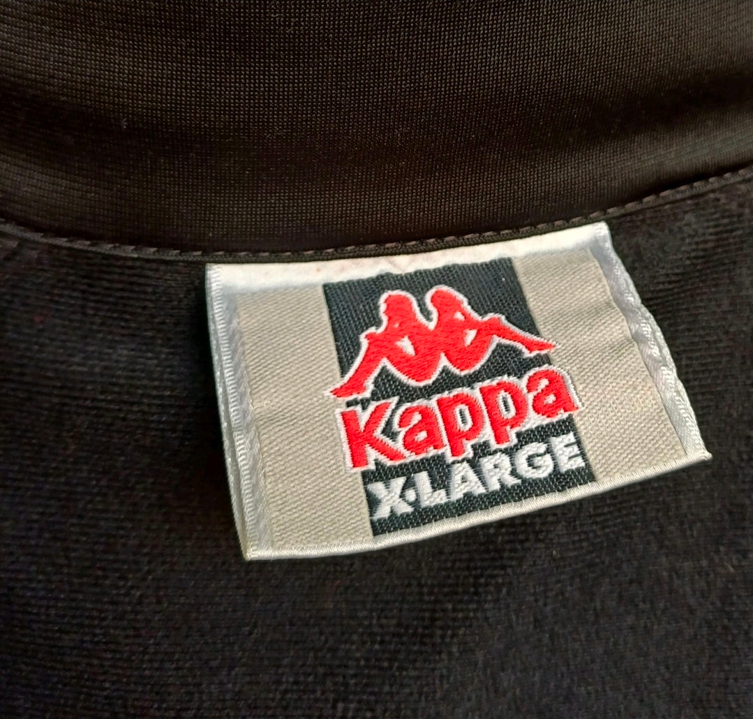 Vintage 90s Kappa Taped Logo Zip Track Top Jacket Mens XL