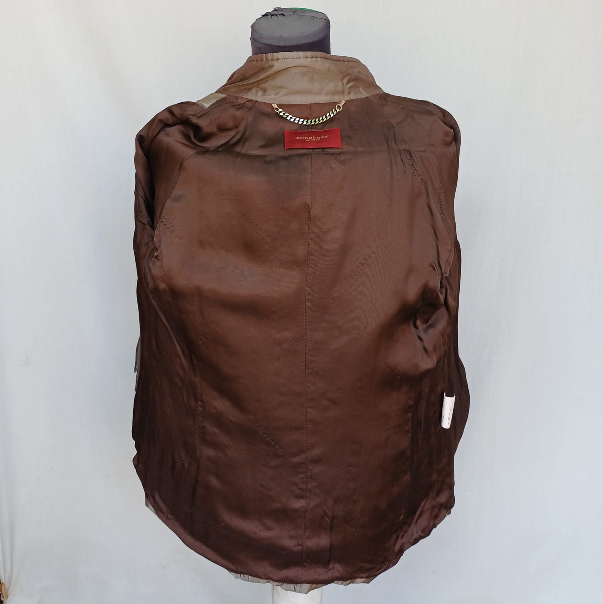 New Without Tags Burberry London Womens 3/4 Sleeve Shiny Jacket Size 44/Large