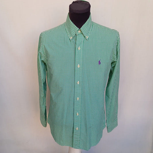 Ralph Lauren Custom Fit button Down Check Shirt Mens S