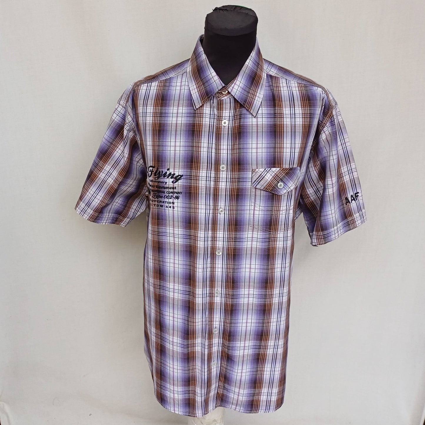 Lot Of 3 Engbers 100% Cotton Button-Up Check Shirt Size 43-44/Mens XL Oversized