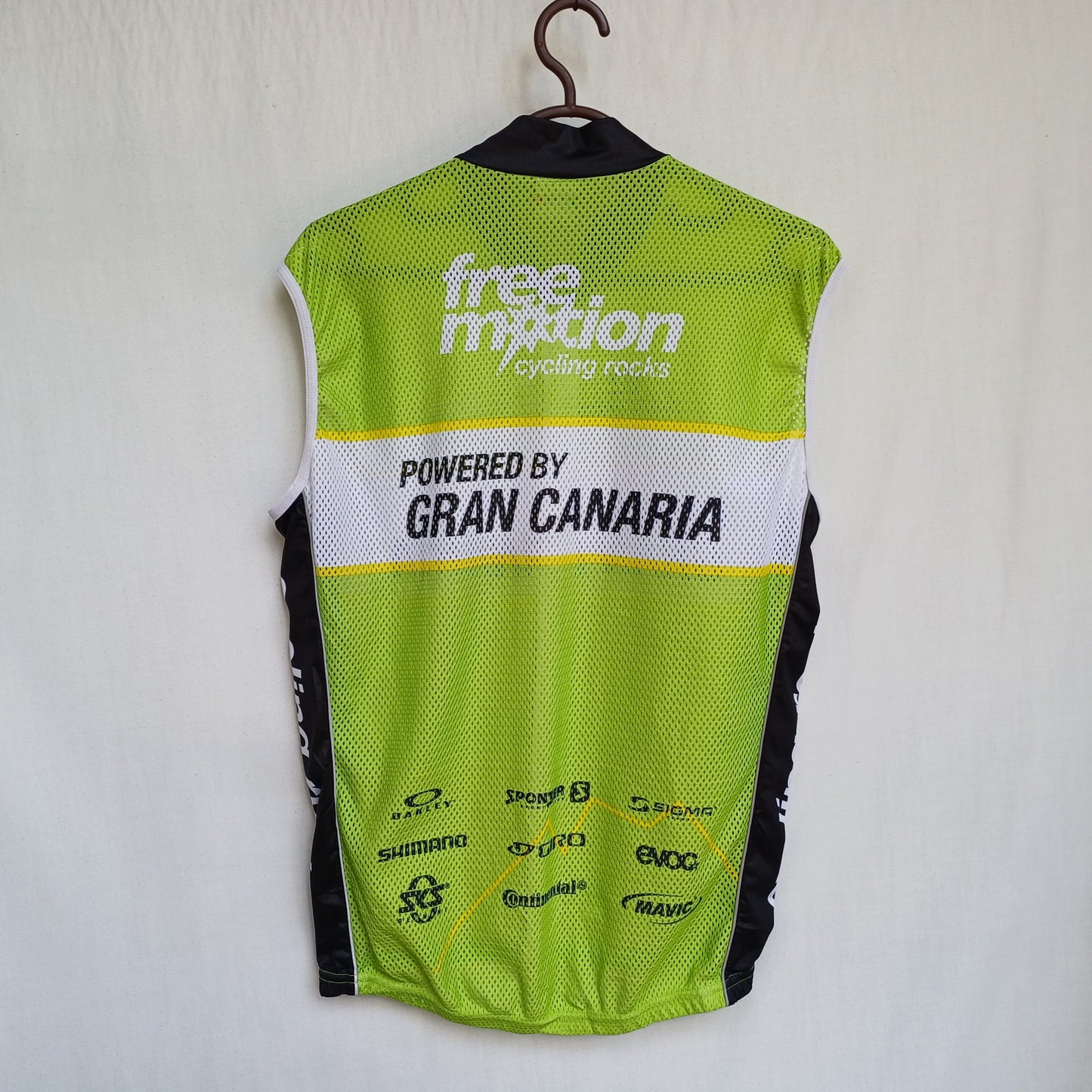 Free Motion Gran Canaria Team SMS Santini Full Zip Cycling Vest Gilet Mens L