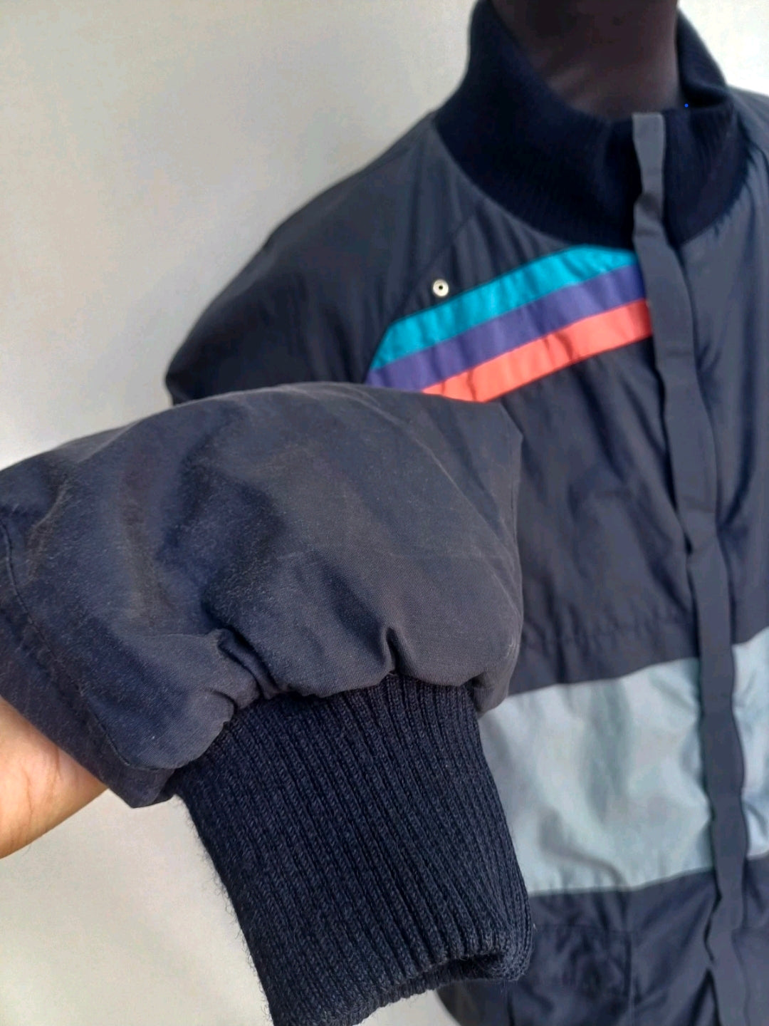 Vinatge 80s BMW M Style Head Reversible Wool/Cashmere Jacket Size 52/Mens L