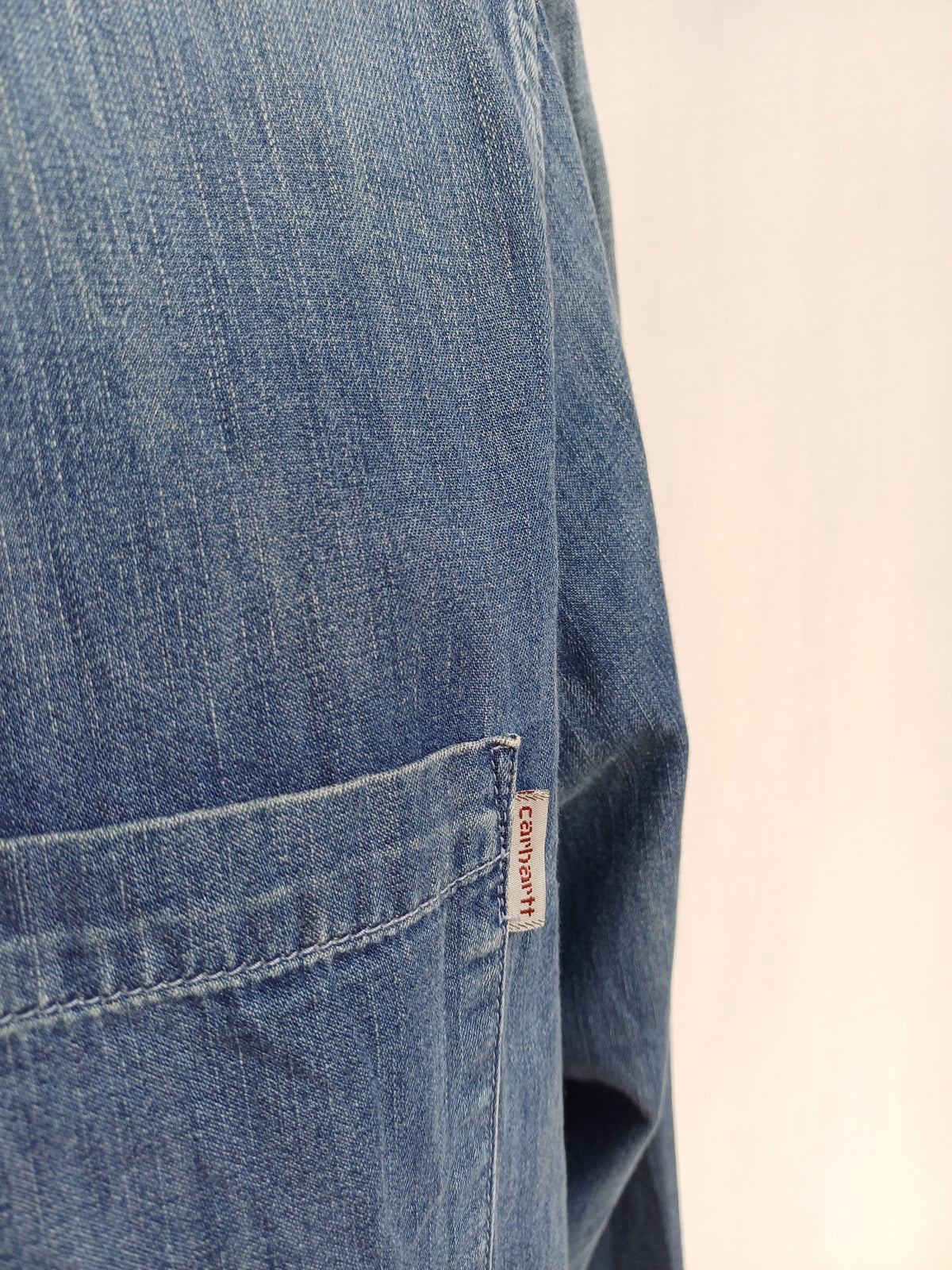 Carhartt Slim Fit Cotton Civil button-down Denim Shirt Mens M