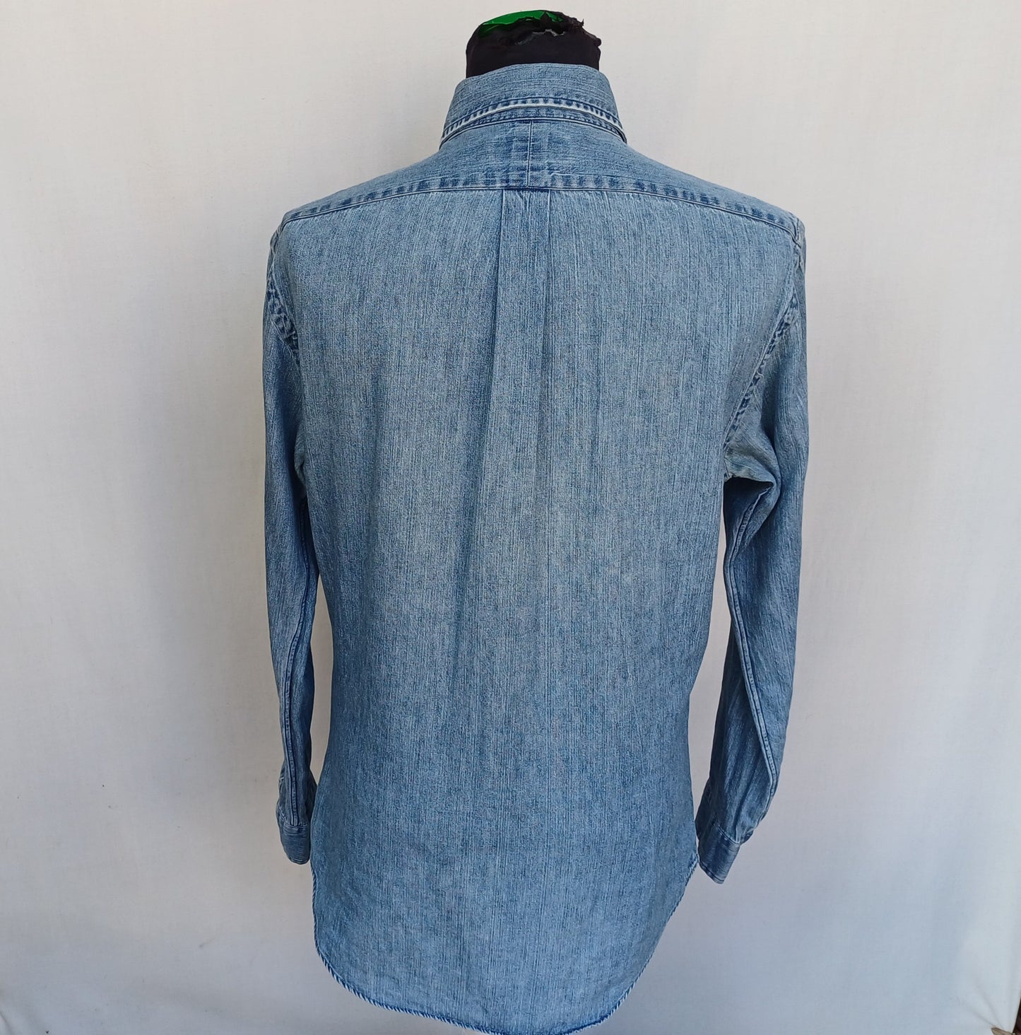Polo Ralph Lauren Slim Fit 100% Cotton Denim Button Down Shirt Mens S