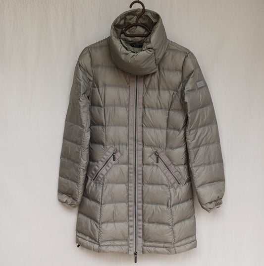 Armani Exchange Womens Zip Quilted Puffer Down Long Jacket Size XS