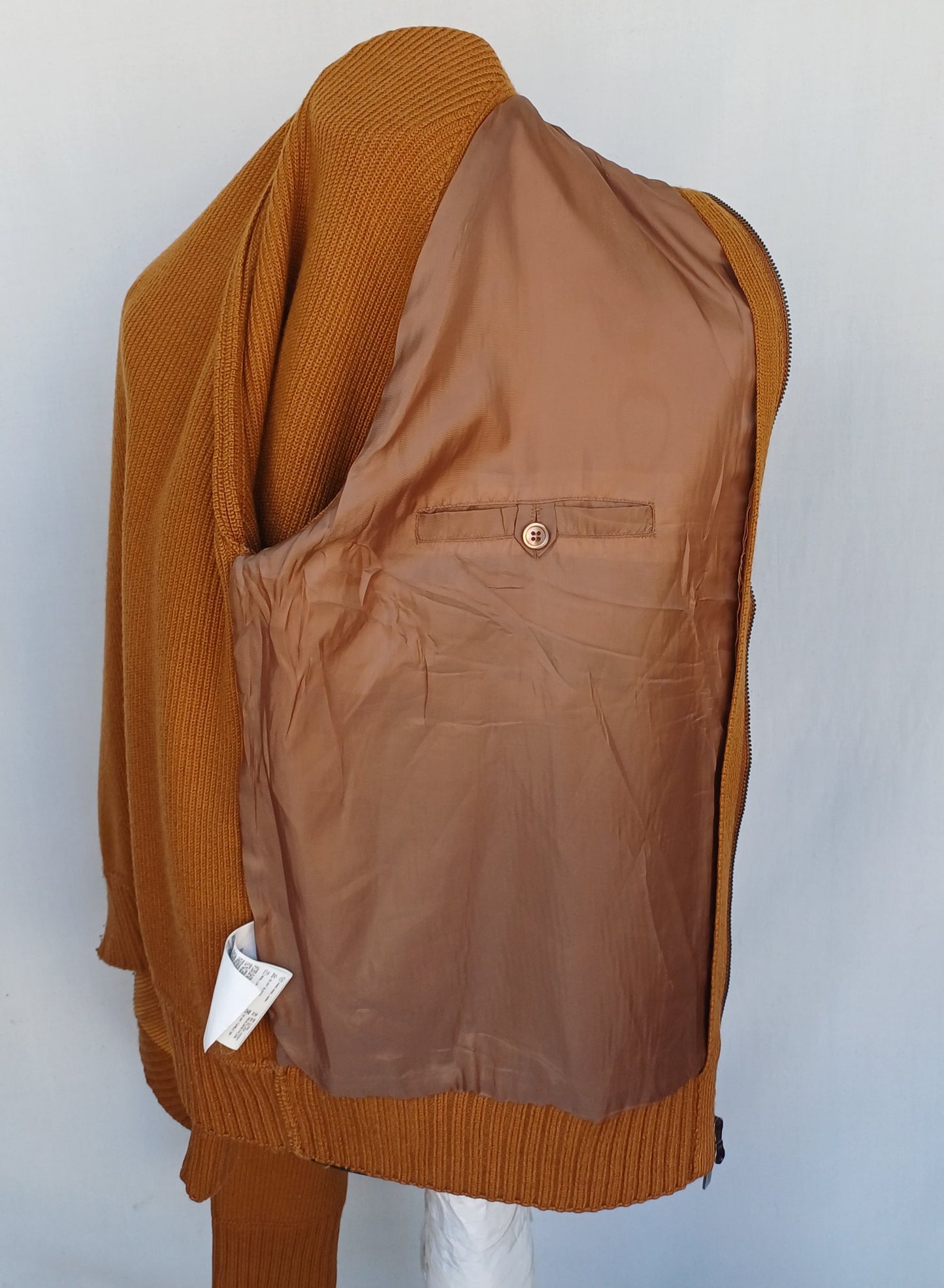 Burberry London Corduroy Wool/Acrylic Zip Cardigan Size 8/Mens XL