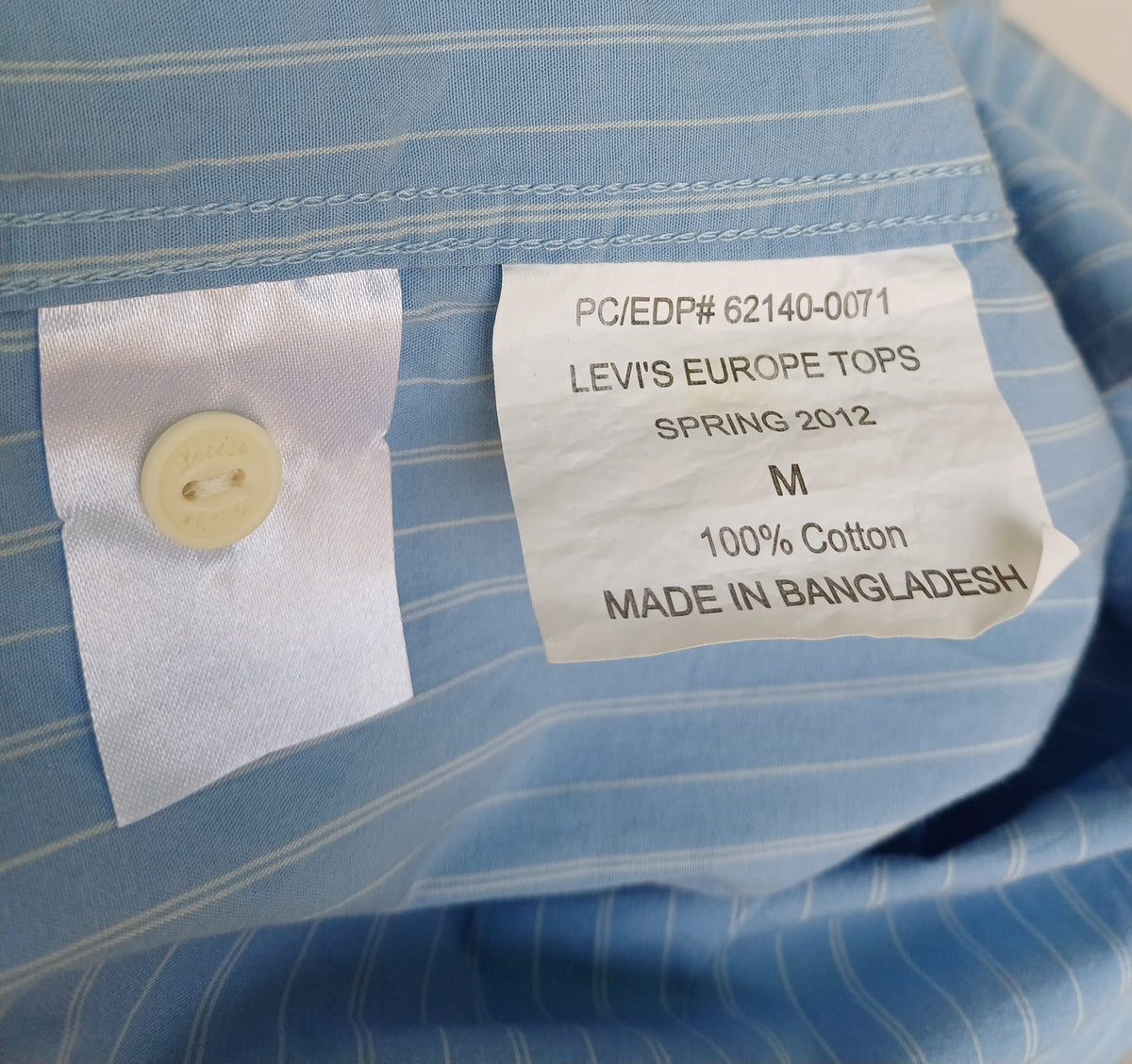 Levi's Standard Fit Cotton Button-Up Shirt Mens M