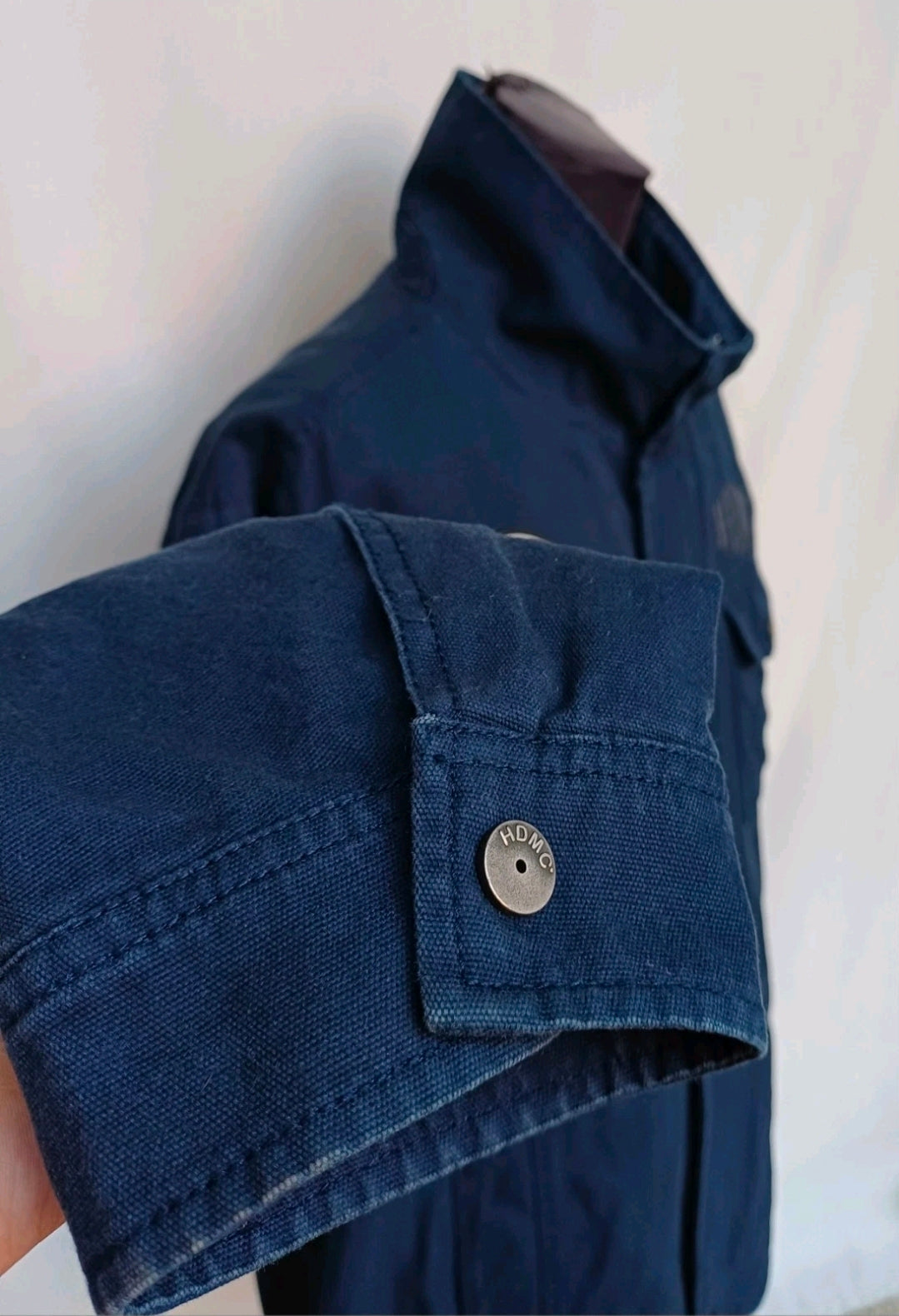 Harley Davidson Canvas Motorcycle Slim Fit Cotton Zip Jacket Mens 2XL