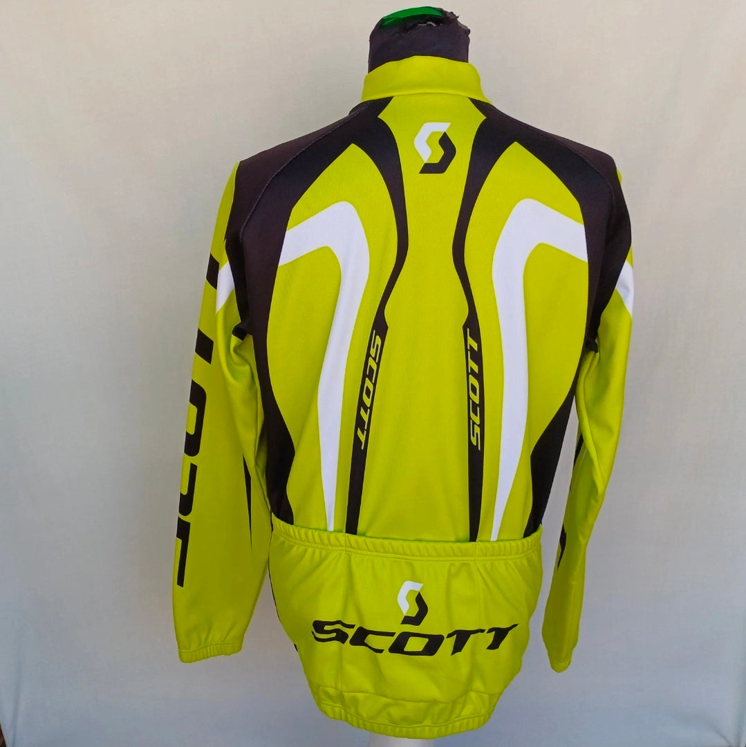Scott Cycling Zip Windbreaker Long Sleeve Jersey Mens L