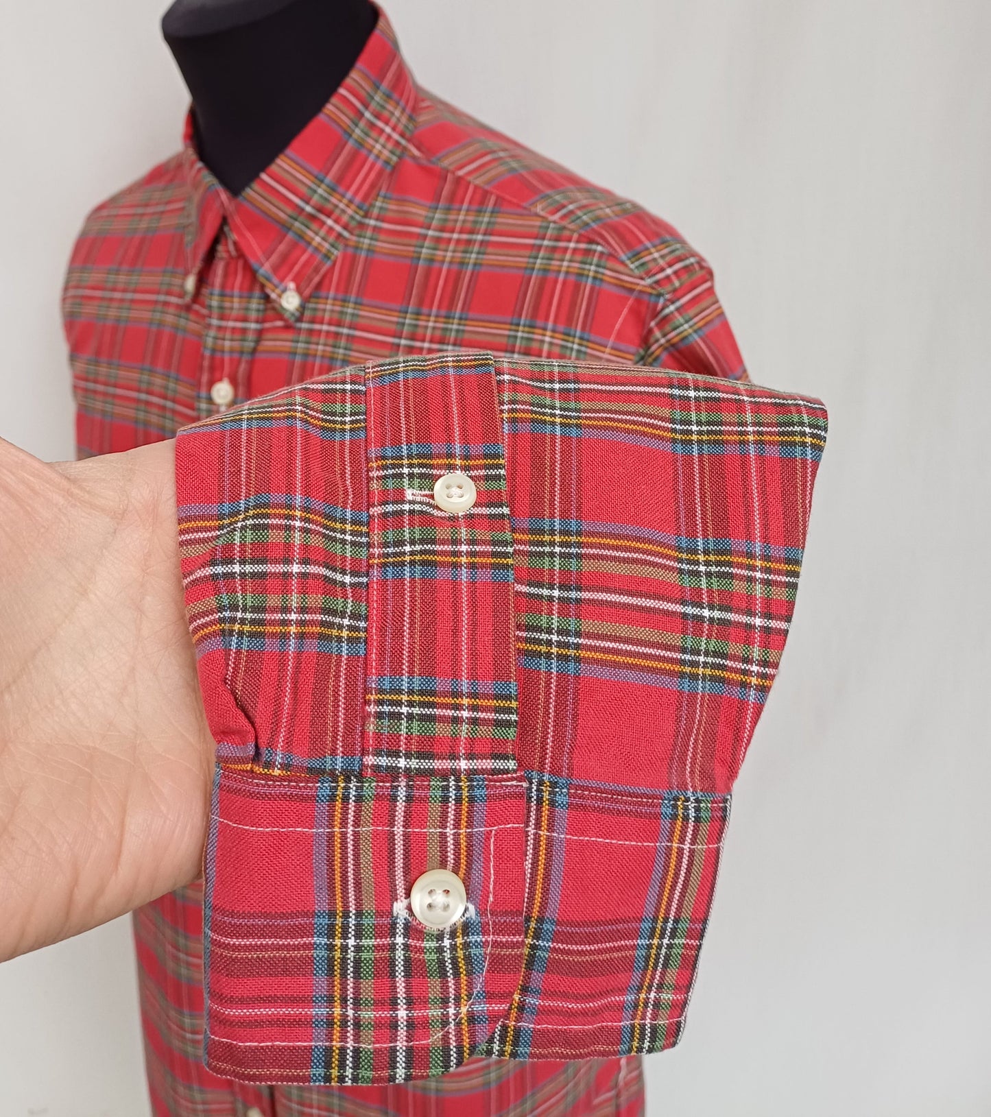 Ralph Lauren Classic Fit Plaid Button Down Long Sleeve shirt Mens M