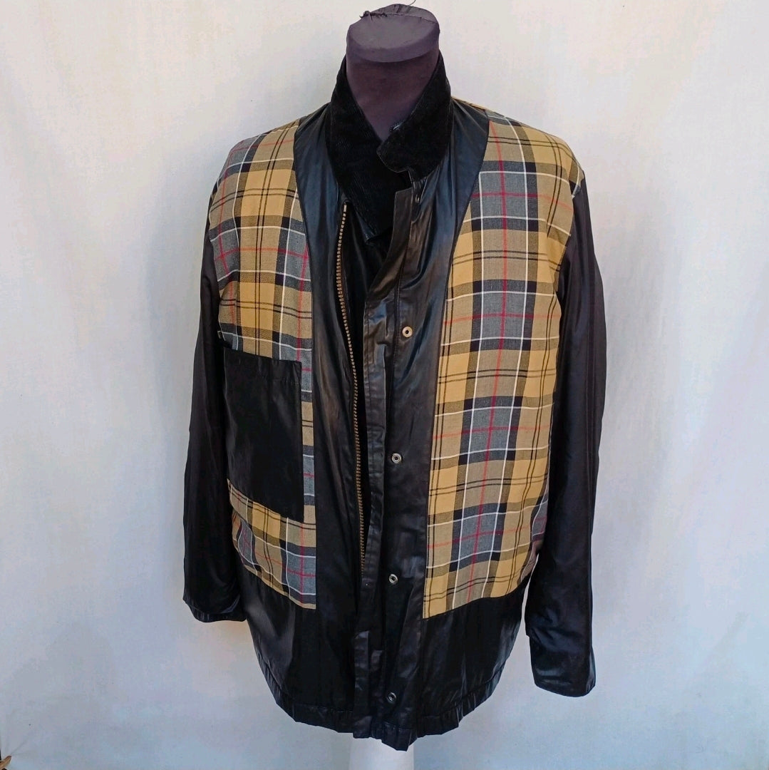 Barbour T1149 Carbon Finish International Jacket Zip/Snap Coat Mens M