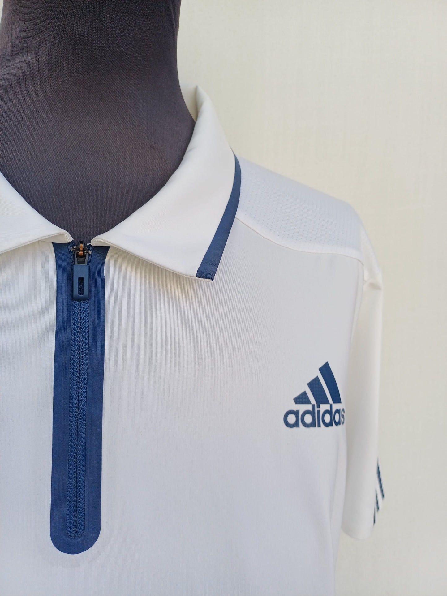Adidas Barricade Polo zip Tennis Shirt Mens XL