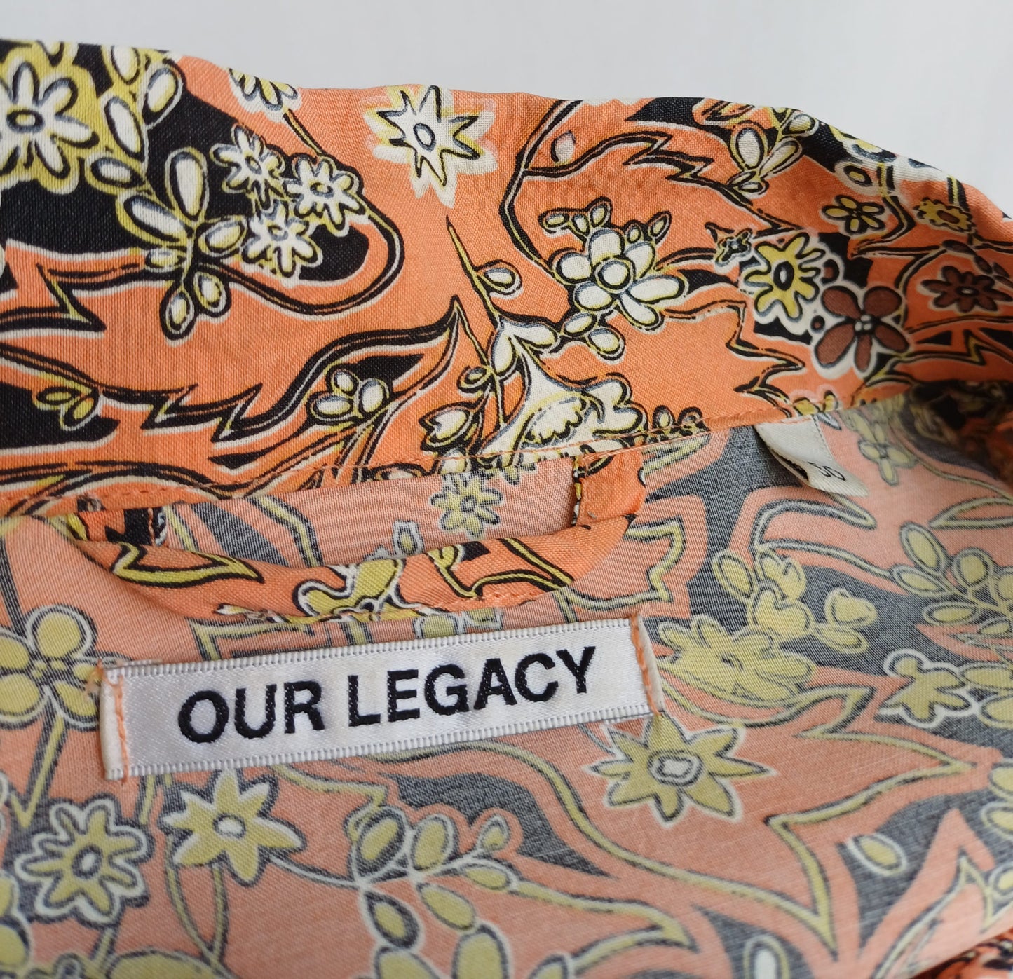 Our Legacy S/S 2020 Floral Print Button Box Shirt Size 50/Mens L RRP $300
