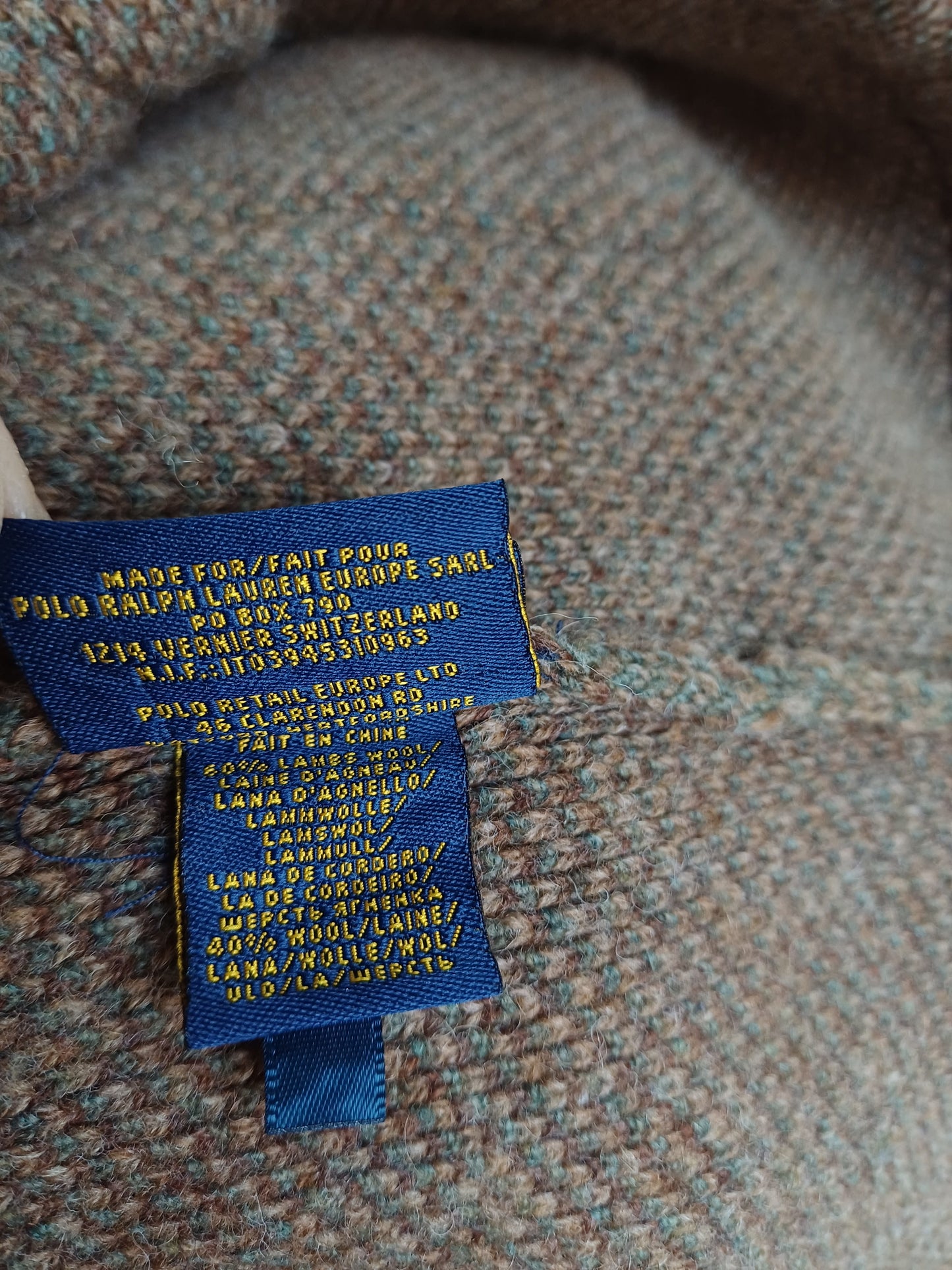 Vintage Ralph Lauren Rugby Wool Vest Cardigan Mens L Fits M
