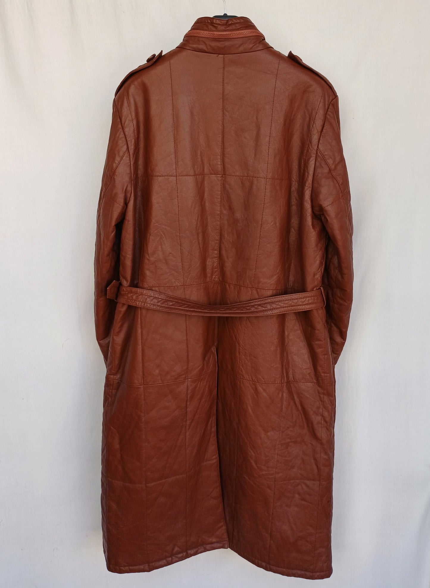 Angelo Litrico Cowhide Leather Long Coat Mens EU 54