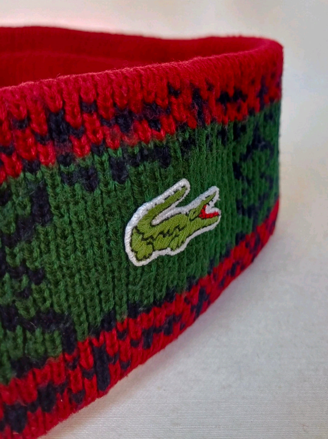 Vintage Chemise Lacoste Acrylic Headband One Size Adult