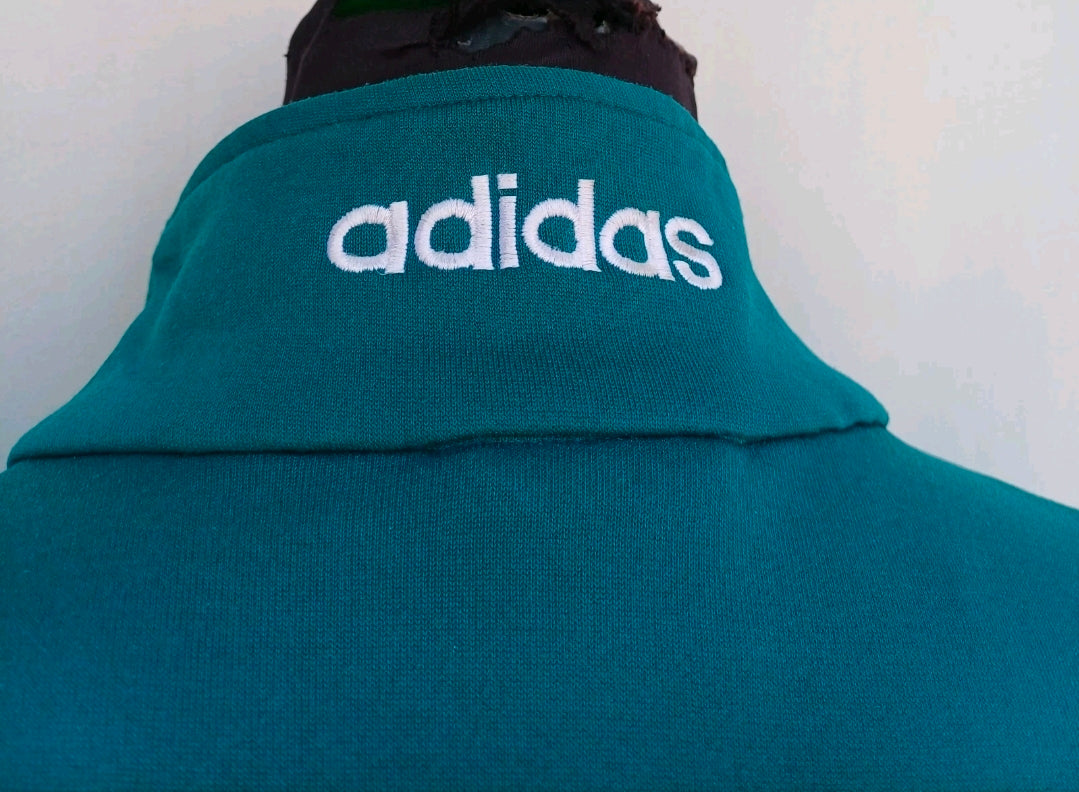 Vintage 90s Adidas Full Zip Track Top Jacket Striped Mens XL