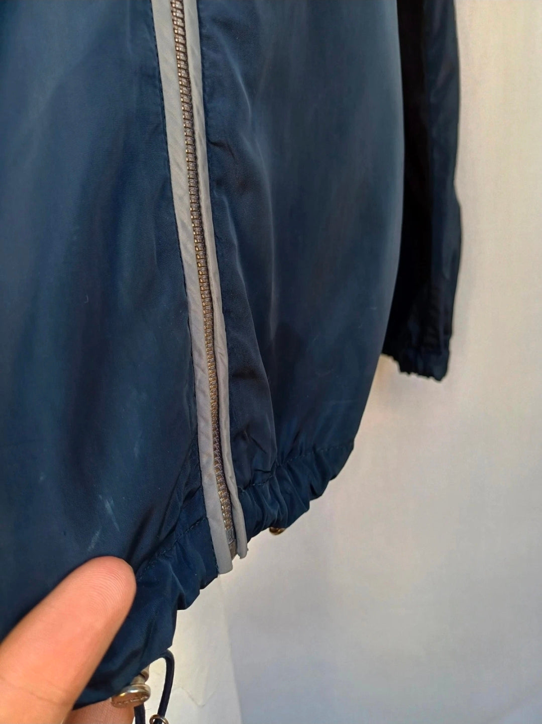 Prada SGH466 NylonPU Resin Coated Hooded Jacket Full Zip Coat Size 54