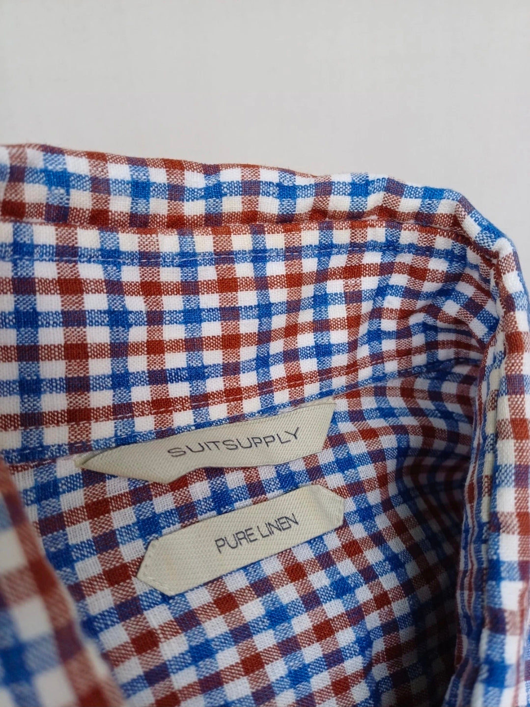 Lot Of 2 Suitsupply Pure Linen Long Sleeve Button shirt Size 40/15.75/Mens L