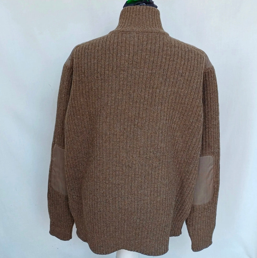 Fjallraven Varmland T-Neck Zip/Snap Wool Knit Sweater Jumper Pullover Mens 2XL