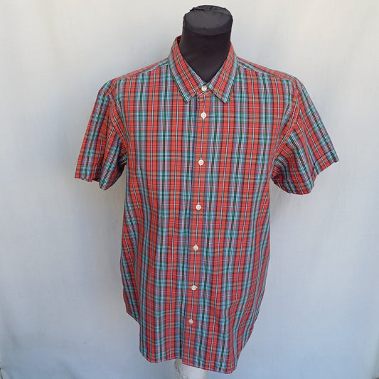Levi Strauss Classic Fit Cotton Check Button-Up Shirt Mens L